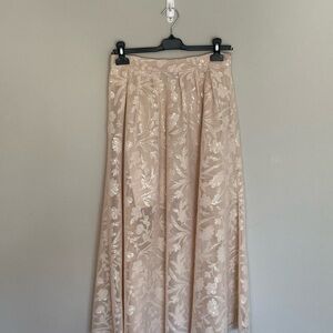 Maje Beige Sequins Maxi Skirt size 40 excellent condition